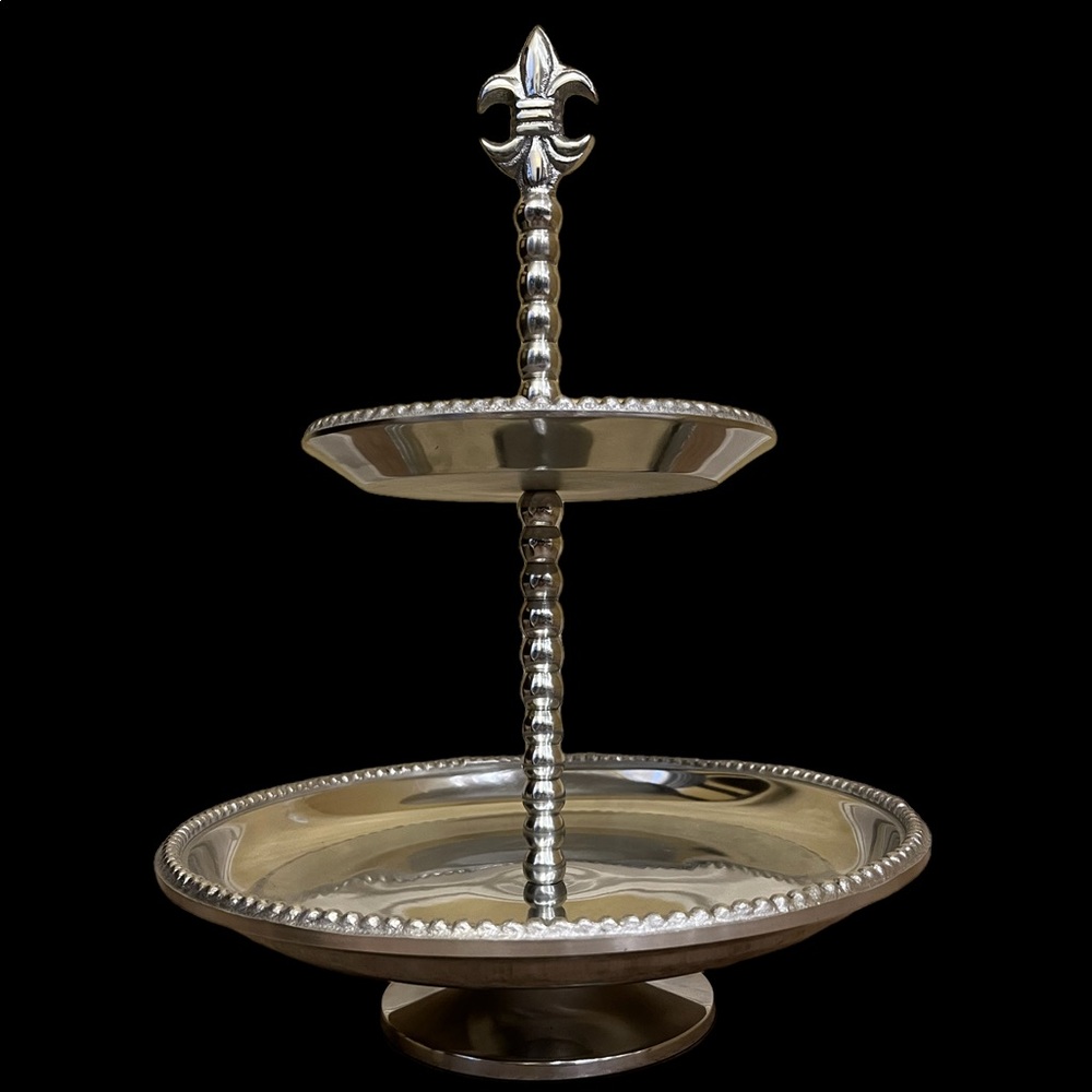 IHI India Aluminum Tiered Serving Tray